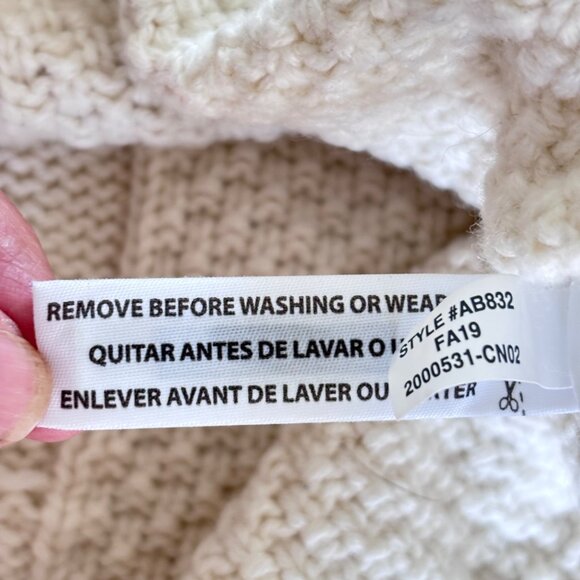 J Crew Womens Fisherman Sweater Chunky Cable Knit Wool Blend Small Coastal Relax - Picture 8 of 8